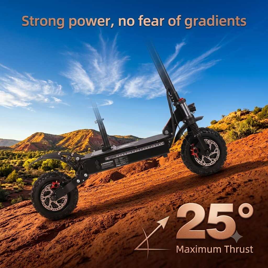 Foldable Electric Scooter with Powerful Dual Drive System