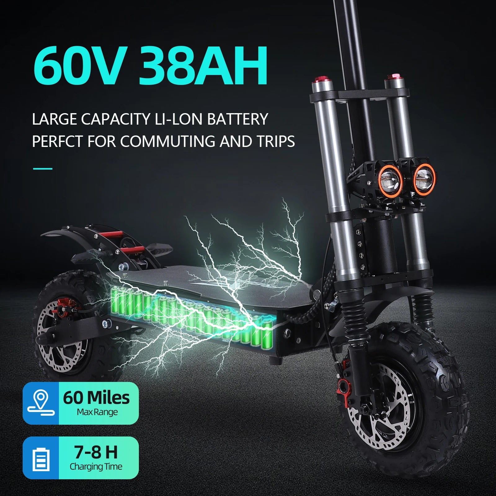 Foldable Off-Road Electric Scooter with 11-Inch All-Terrain Tires