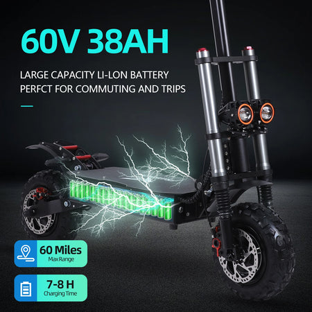 Foldable Off-Road Electric Scooter with 11-Inch All-Terrain Tires