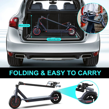 Foldable electric scooter with smooth and comfortable ride