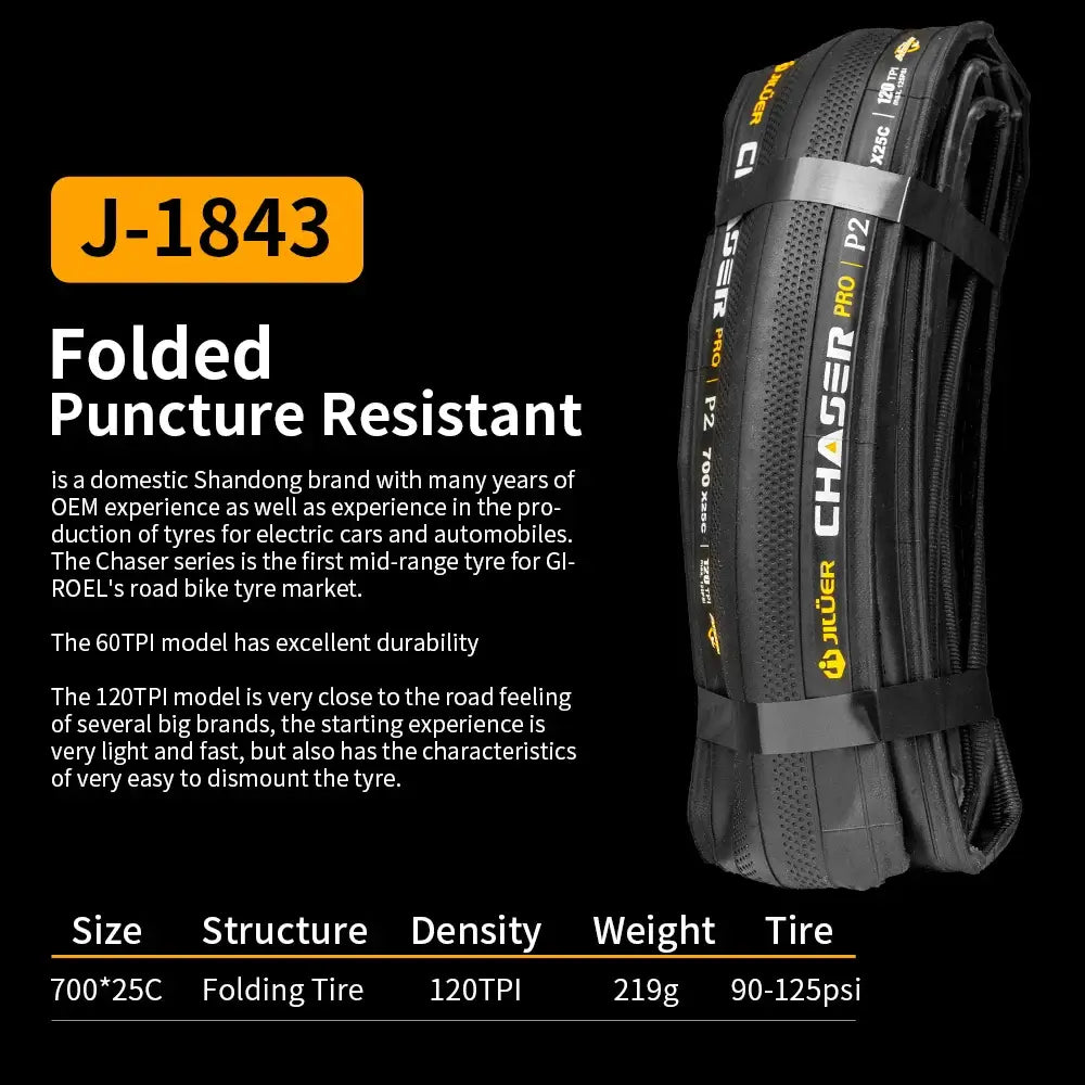 Foldable road bike tire for smooth riding performance
