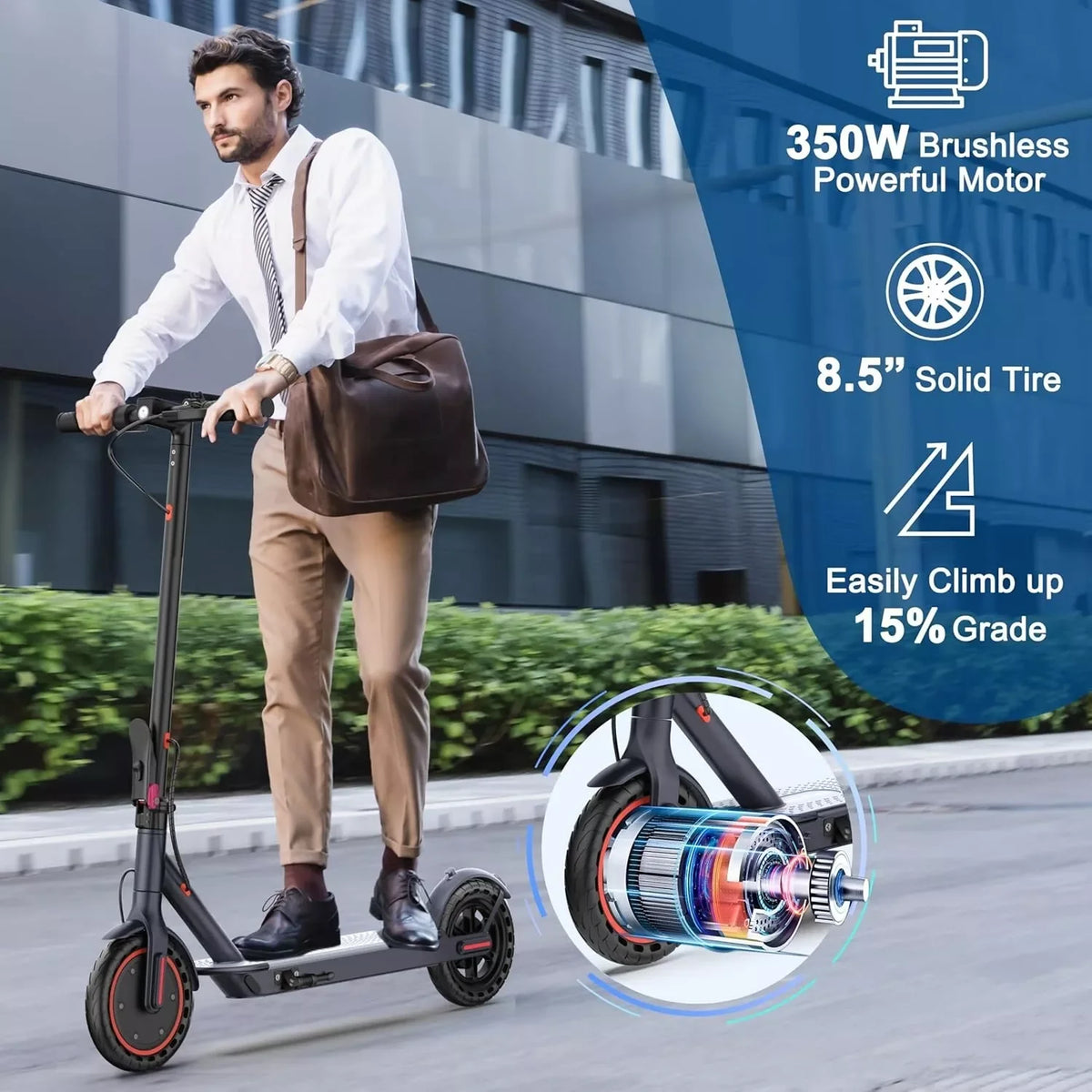 Folded AOVOPRO LADPED LP60 Electric Scooter ready for compact storage