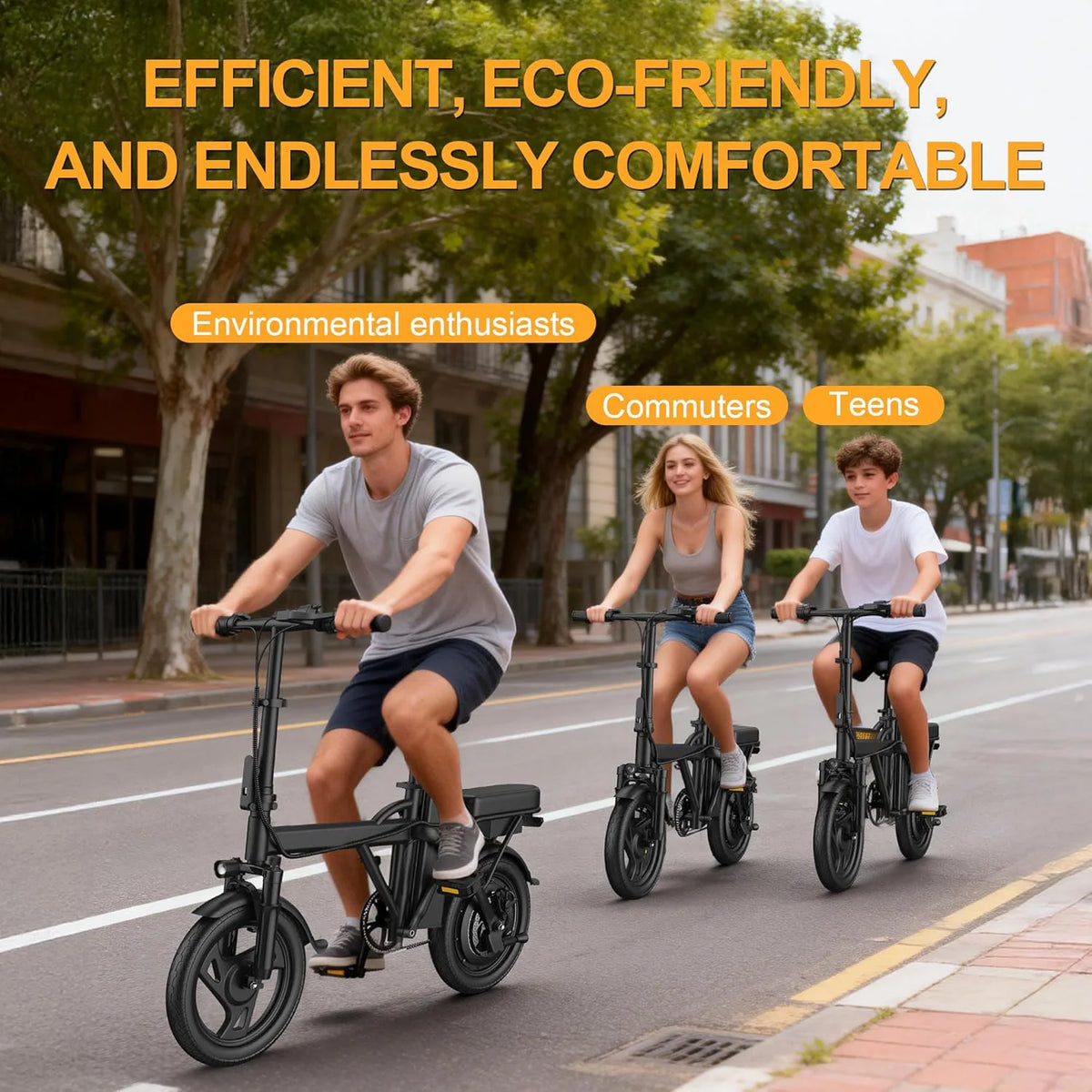 Folded mini e-bike ready for trunk storage