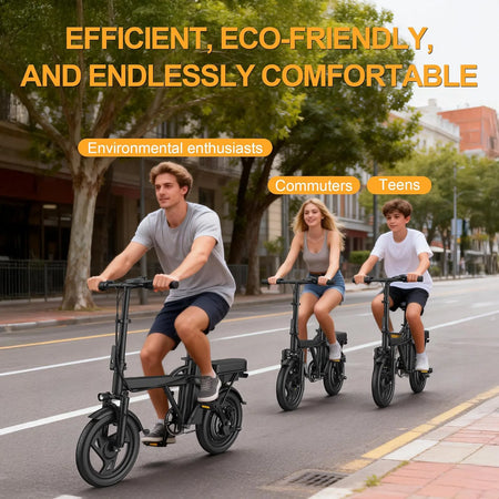 Folded mini e-bike ready for trunk storage