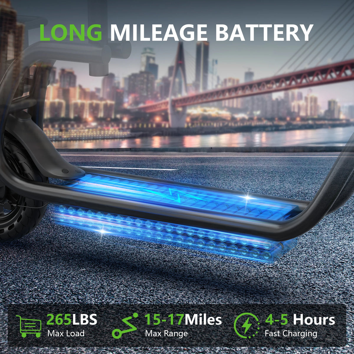 Folding E-Scooter with LED Headlight for Safe Riding