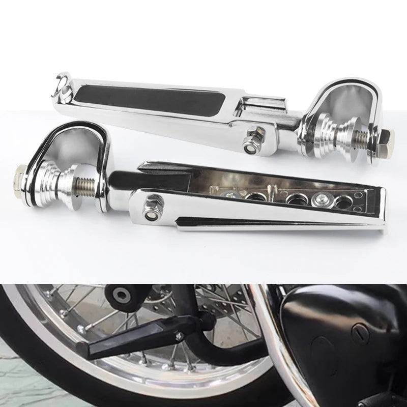   Motorcycle Modified Folding Foot Rests for Harley - Aluminum Alloy Foot Pedal Support