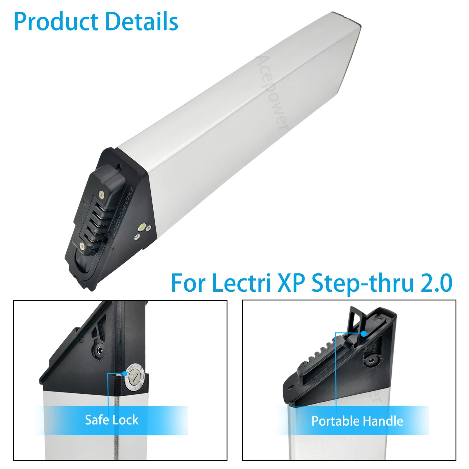 Frame-integrated folding bike battery