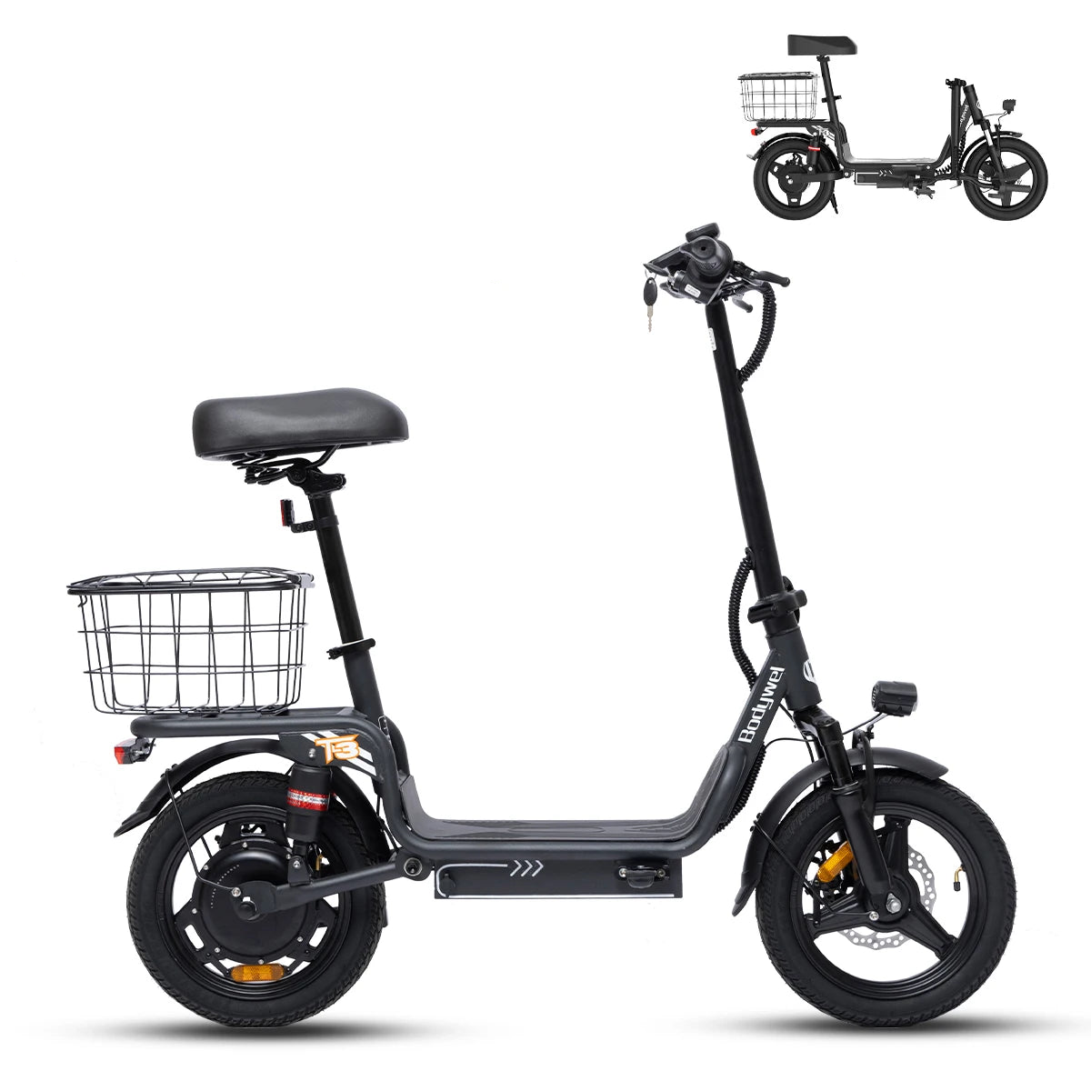 Front View of Bodywel T3 500W Electric Scooter