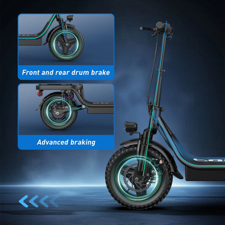 Front lighting and handlebar setup of the UPlee urban commuter e-bike