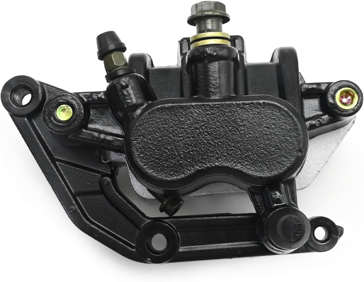 Fully assembled motorcycle front brake caliper with hardware