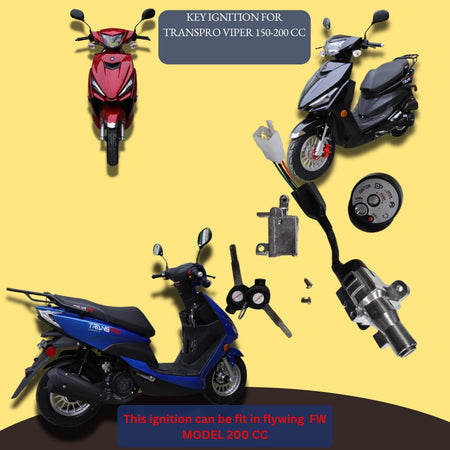   Key Ignition for Transpro Viper 150-200cc & Fly Wing FW Jog 200cc