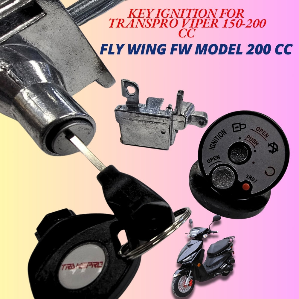   Key Ignition for Transpro Viper 150-200cc & Fly Wing FW Jog 200cc