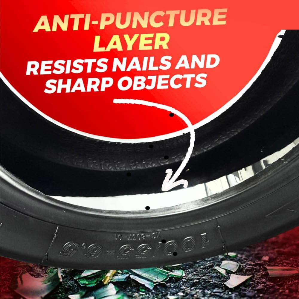Gel filled self repairing tire for electric scooter wheels