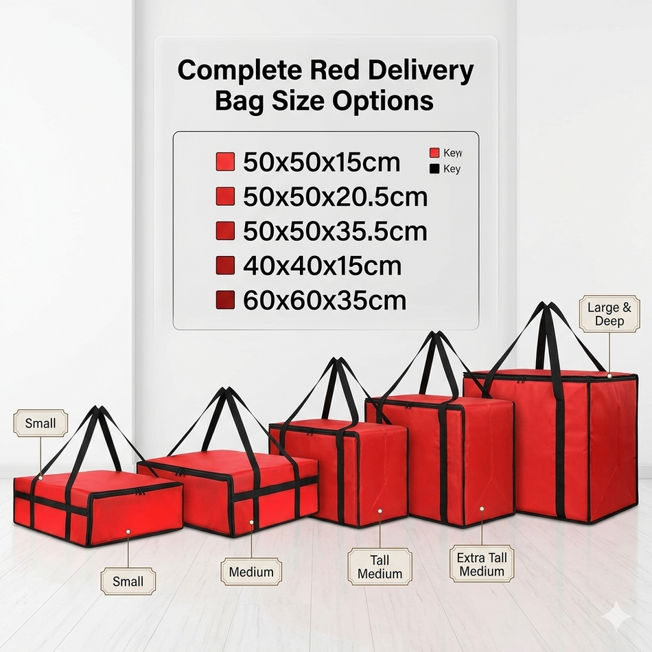 Heavy-Duty Thermal Pizza Carrier ? Professional Grade Insulated Takeaway Bag for Hot & Cold Food Delivery