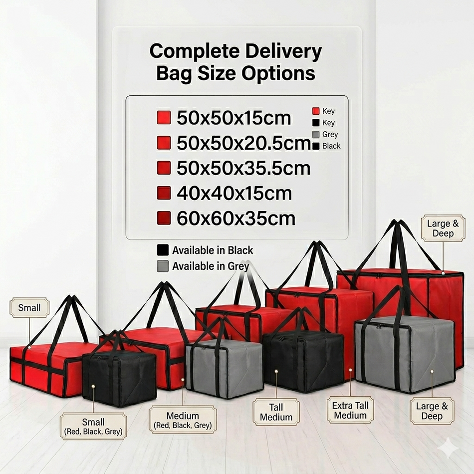 Heavy-Duty Thermal Pizza Carrier ? Professional Grade Insulated Takeaway Bag for Hot & Cold Food Delivery