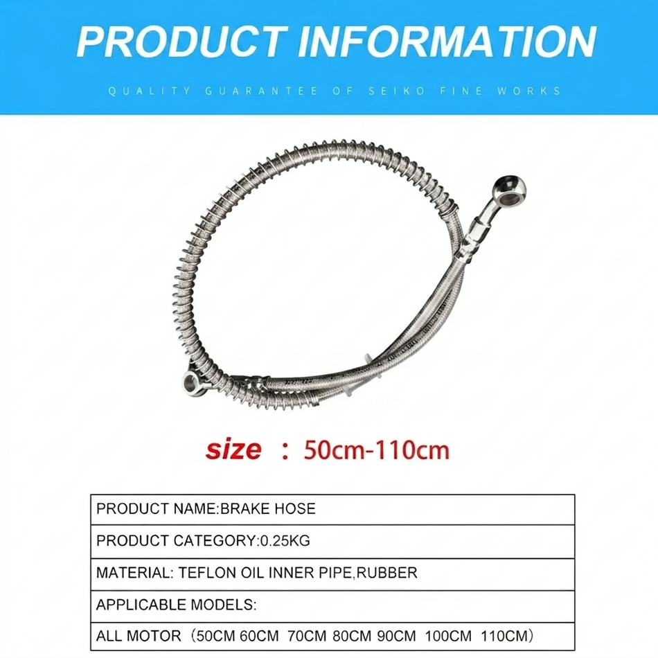 Universal Stainless Steel Braided Motorcycle Brake Oil Hose