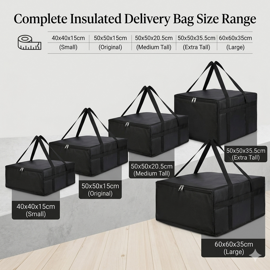 Heavy-Duty Thermal Pizza Carrier ? Professional Grade Insulated Takeaway Bag for Hot & Cold Food Delivery