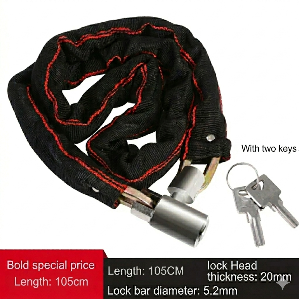 Durable Alloy Security Chain for Bicycle and EV Protection
