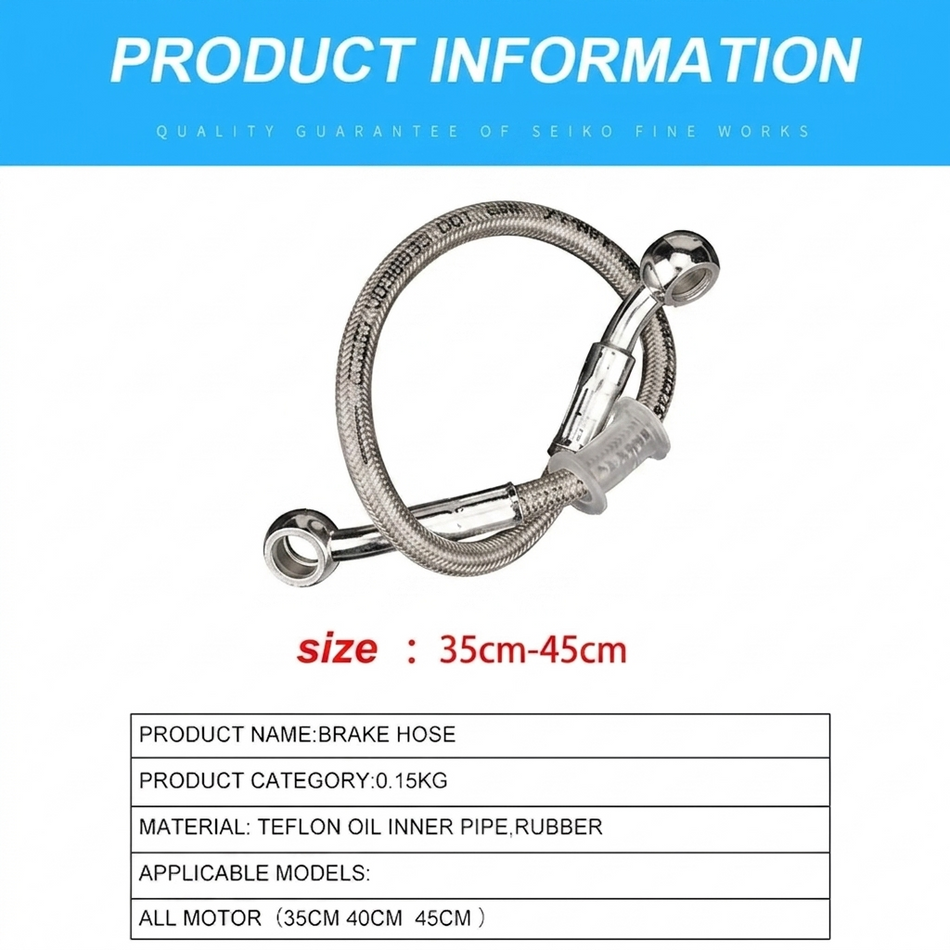 Universal Stainless Steel Braided Motorcycle Brake Oil Hose