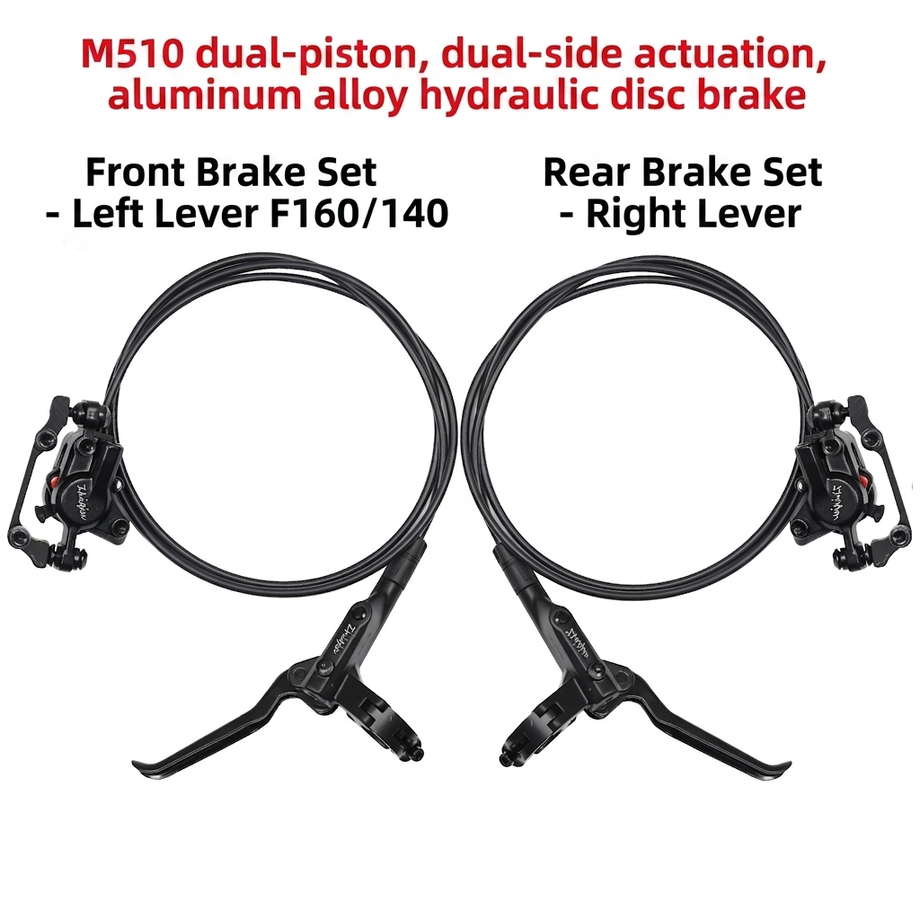 CNC Machined Hydraulic Brake Set for Mountain and Electric Bikes