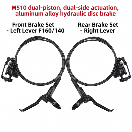 CNC Machined Hydraulic Brake Set for Mountain and Electric Bikes