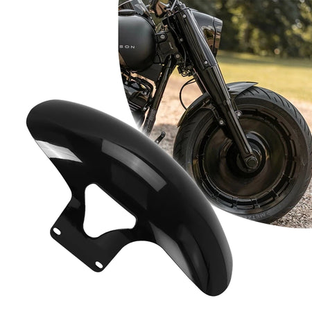 Gloss-Black-Front-Fender-Mudguard-for-Harley-Softail-M8