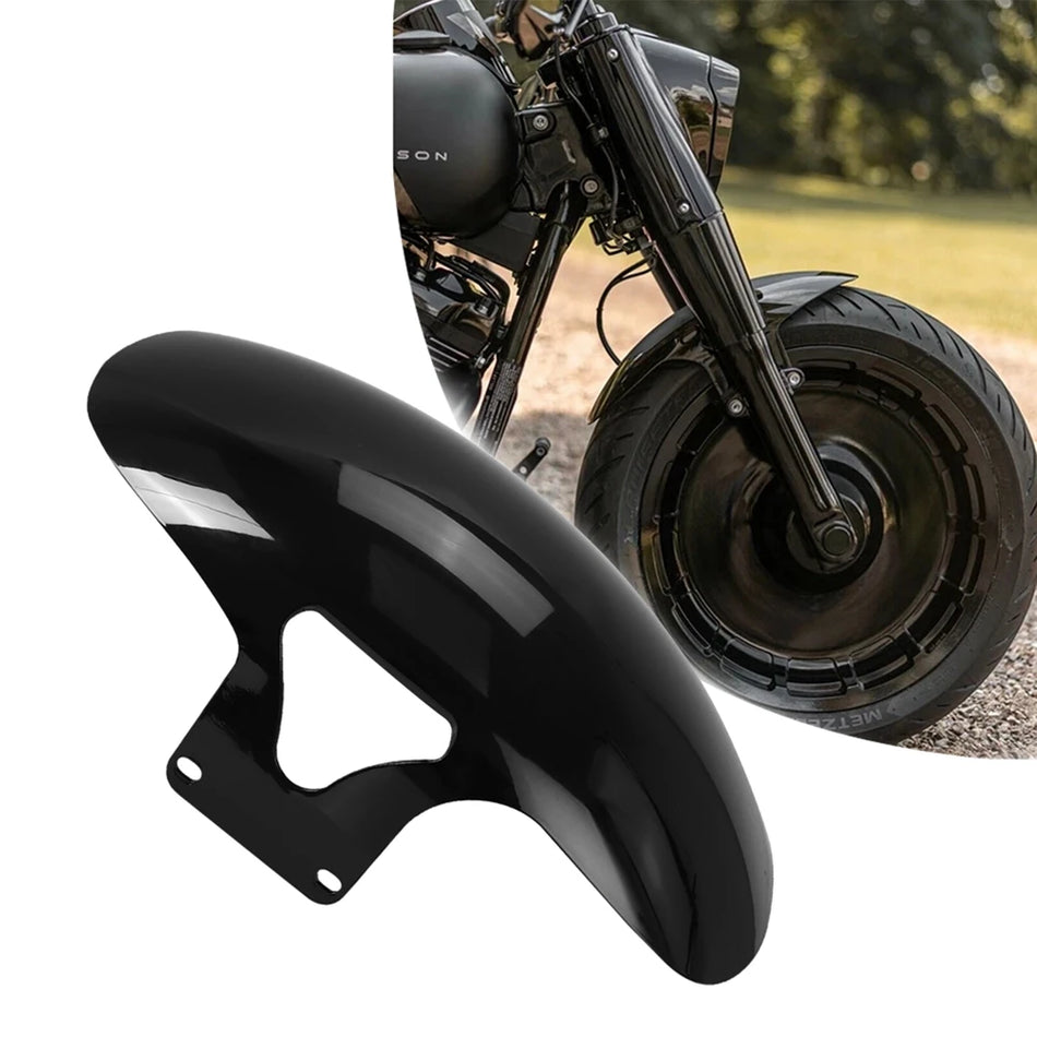 Gloss-Black-Front-Fender-Mudguard-for-Harley-Softail-M8