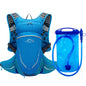 16L Outdoor Sport Cycling Running Mountaineering Hiking Bike Riding Hydration Water Bag Storage Pack UltraLight Bladder Backpack Blue and 1L water