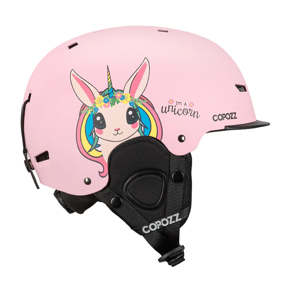 New Ski helmet Cartoons Half-covered Anti-impact Safety Helmet Cycling Sports Helmet For Adult and Kids Rainbow horse China