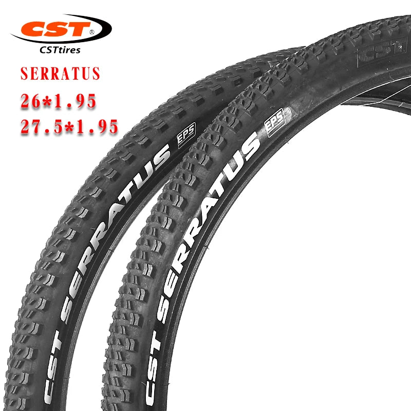 CST Serratus C1955 MTB Tire – 27.5 x 1.95 Wire Bead, Puncture Resistant
