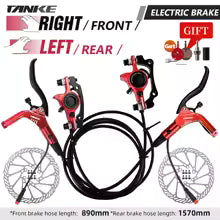 TANKE E-Scooter & MTB Hydraulic Disc Brake Kit - 160mm Rotors - Electric Power Cut-Off Shifter