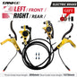 TANKE E-Bike MTB Hydraulic Disc Brake Set Electric E Scooter Power Control Shifter Bicycle Brakes 160mm rotors Aluminum Alloy Golden-LFRR