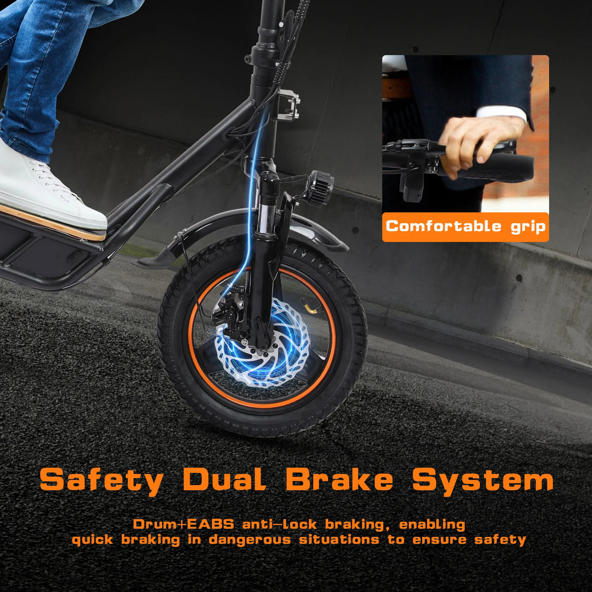 H14 Electric Scooter with 14 Inch Tires for Smooth Riding