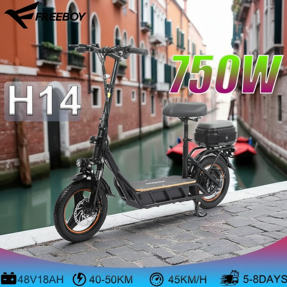 H14 Electric Scooter with 750W Motor and Comfortable Seat