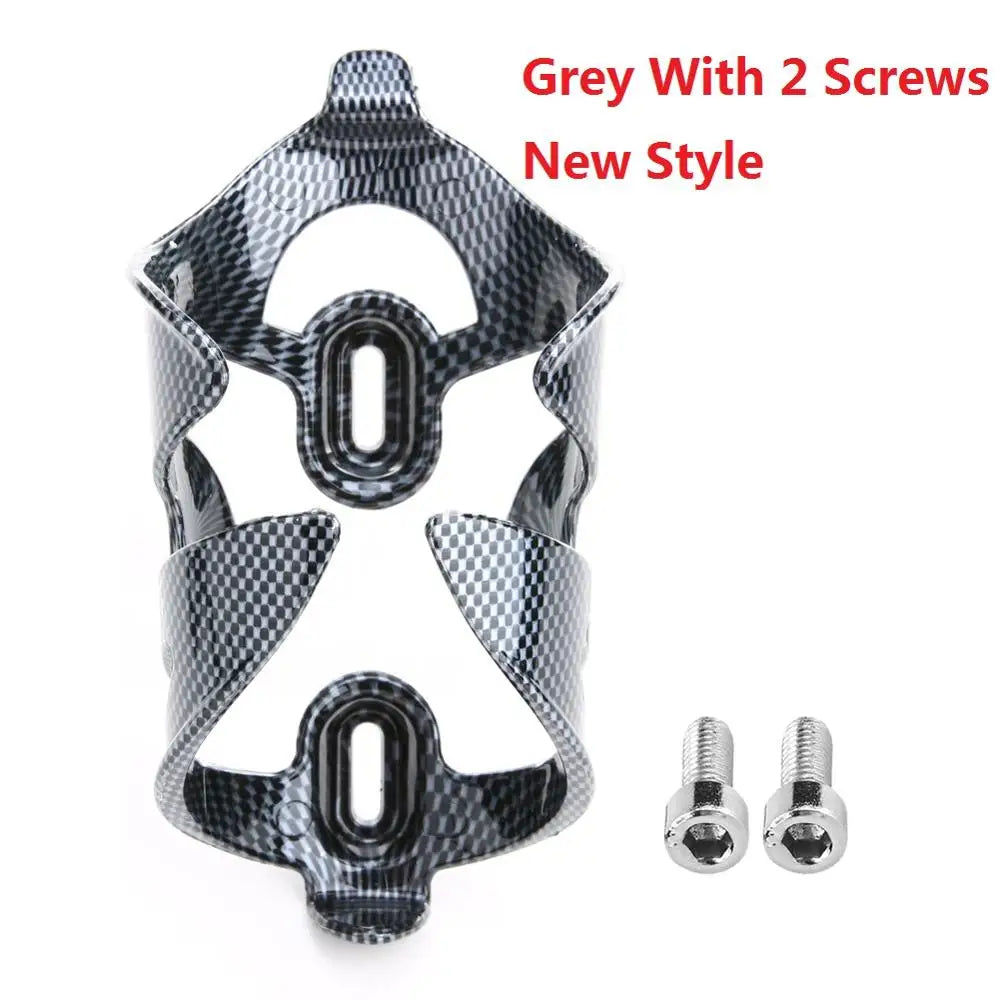 Portabidones Ciclismo Carbon Fiber+Glass Fiber Road Bike Bicycle Cycling MTB Water Bottle Holder Cage bottle rack bicycle Grey With 2 Screws CHINA