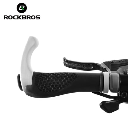 ROCKBROS Bicycle Grips MTB Mountain Bike Handlebar Grips Horns Shofar Vice Handle Bike Grips Shockproof Rubber Cycling Grips