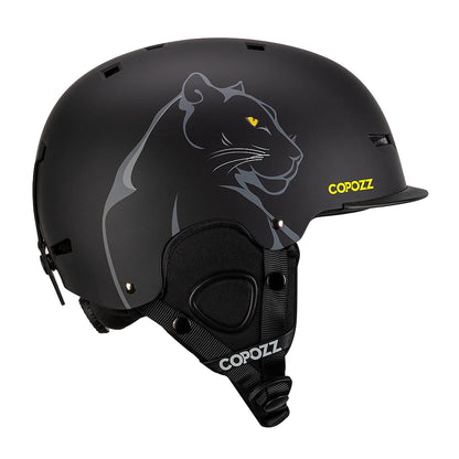 New Ski helmet Cartoons Half-covered Anti-impact Safety Helmet Cycling Sports Helmet For Adult and Kids black Panther China