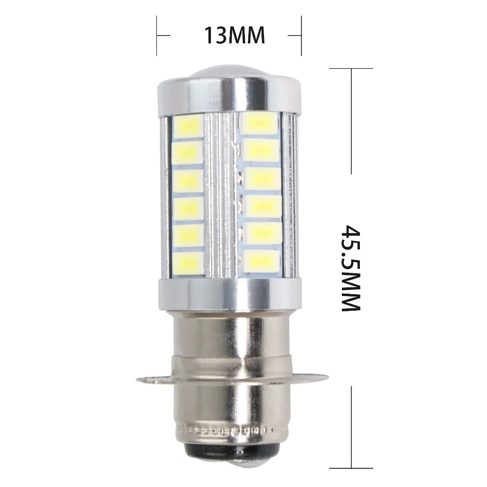 1X PX15D P15D 33 SMD H6M LED Ba20d 5630 33 LED Fog light Lamp Auto Motorcycle/Motor Bike/ Headlights High/Low Beam Bulb 12V