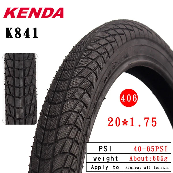 kenda folding bicycle tire k841 20 inch steel wire 20 * 1.75 1.95 city sightseeing bicycle mountain bike tires parts k841 20X1.75