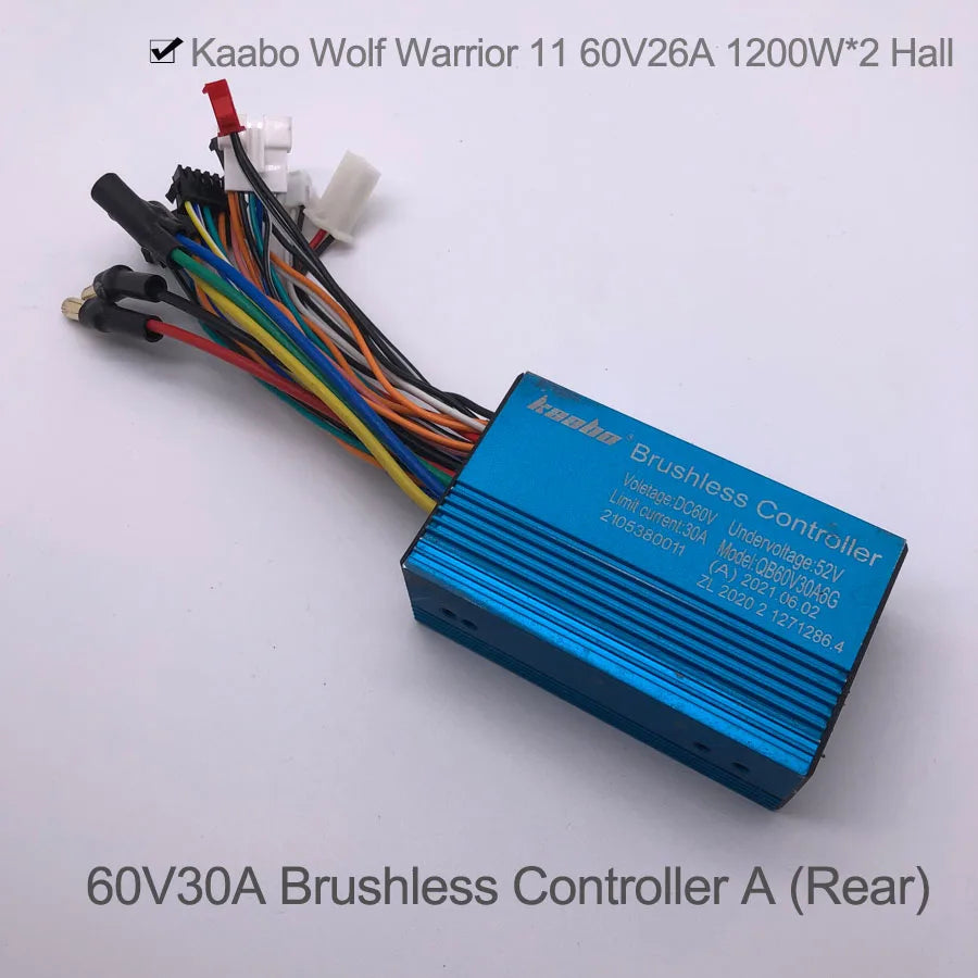 WW 60V30A Sine Wave Brushless Controller 1200W Hall Motor Kaabo Wolf Warrior Electric Scooter Accessories Controller A Rear