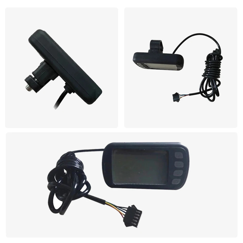 Mini LCD Display For Electric Bike 24V 36V 48V Scooter Motorcycle Speedmeter Waterproof Ebike Display With 5 Connector Wires