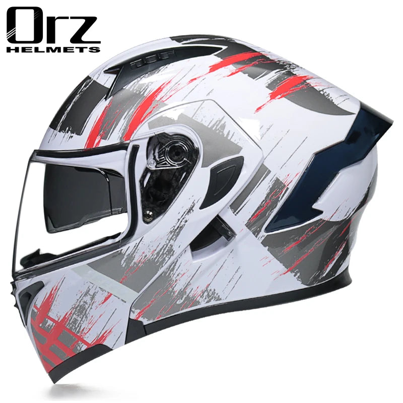 Flip Up Motorcycle Helmet Double lens full face helmet High quality DOT approved