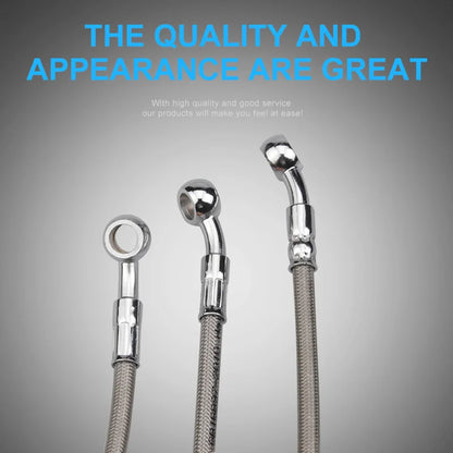 35cm-180cm Motorcycle Brake Oil Hose Brake Cable Universal Motorcycle Stainless Steel Braided Pipe Moto Accessories