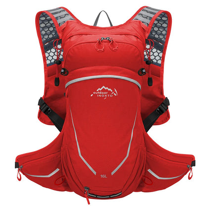 16L Outdoor Sport Cycling Running Mountaineering Hiking Bike Riding Hydration Water Bag Storage Pack UltraLight Bladder Backpack Red bag only