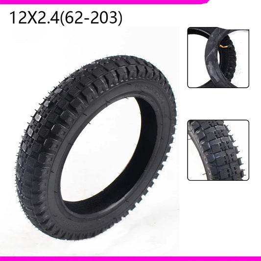 12 inch 12x2.40(64-203) Inner and Outer Tyre 12x2.4 Pneumatic Tire for Kids Bike Children's Bicycle Accessories