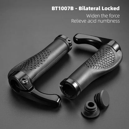 ROCKBROS Bicycle Grips MTB Mountain Bike Handlebar Grips Horns Shofar Vice Handle Bike Grips Shockproof Rubber Cycling Grips
