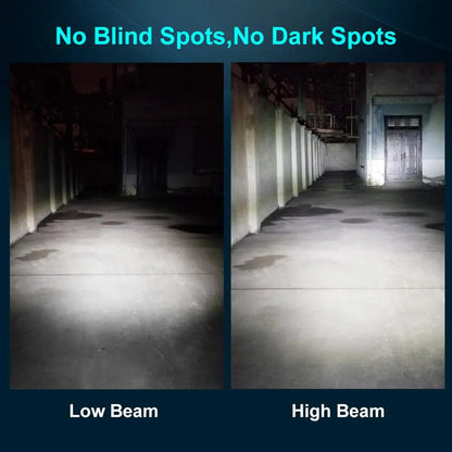 Motorcycle Headlight LED BA20D H6 H4 Bulbs Hi Lo Beam Moto LED Motorbike Headlight Lamp 6000K White 12V 1200LM