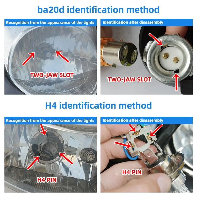 H4 H6 BA20D bike LED bulb easy installation