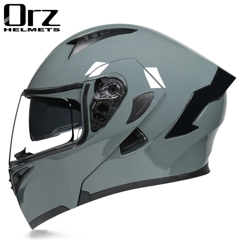 Flip Up Motorcycle Helmet Double lens full face helmet High quality DOT approved 1