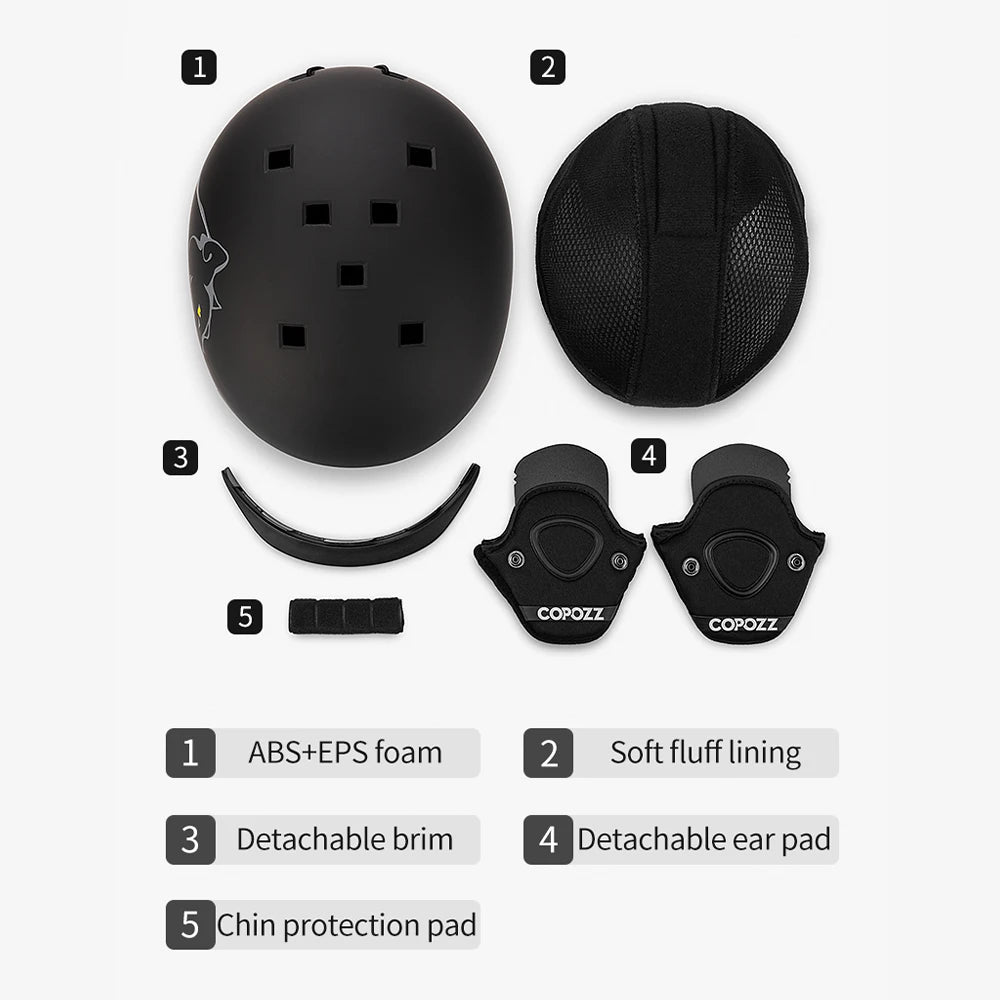 New Ski helmet Cartoons Half-covered Anti-impact Safety Helmet Cycling Sports Helmet For Adult and Kids
